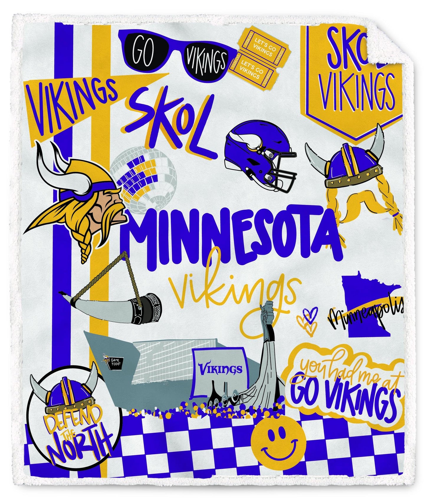 NFL Loco Fan Ultra Cozy 60x70 Sherpa Blanket