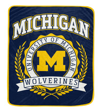 Load image into Gallery viewer, NCAA University Crest 50x60 Ultra Soft Blanket
