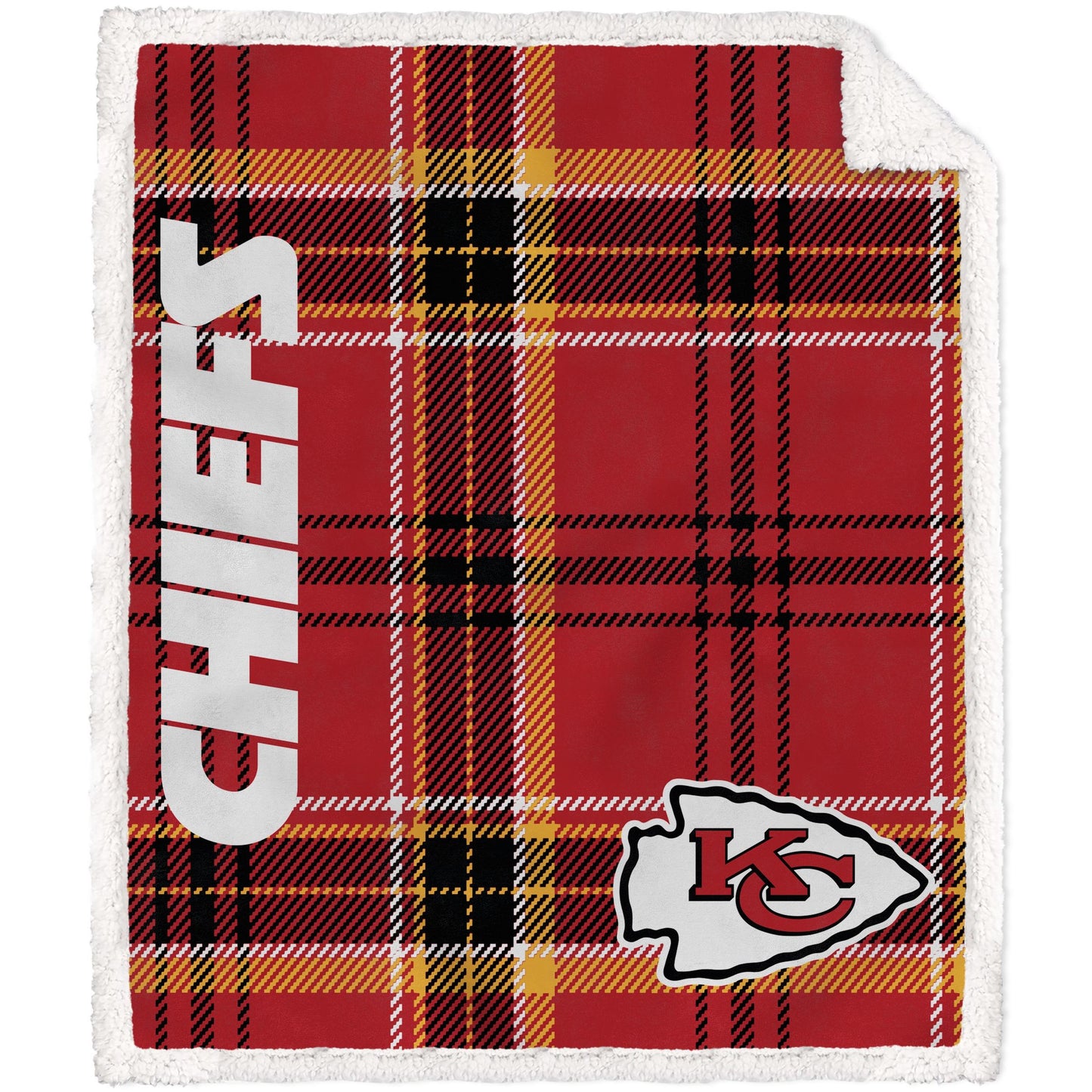 NFL Playmaker Plaid Ultra Cozy Sherpa Throw