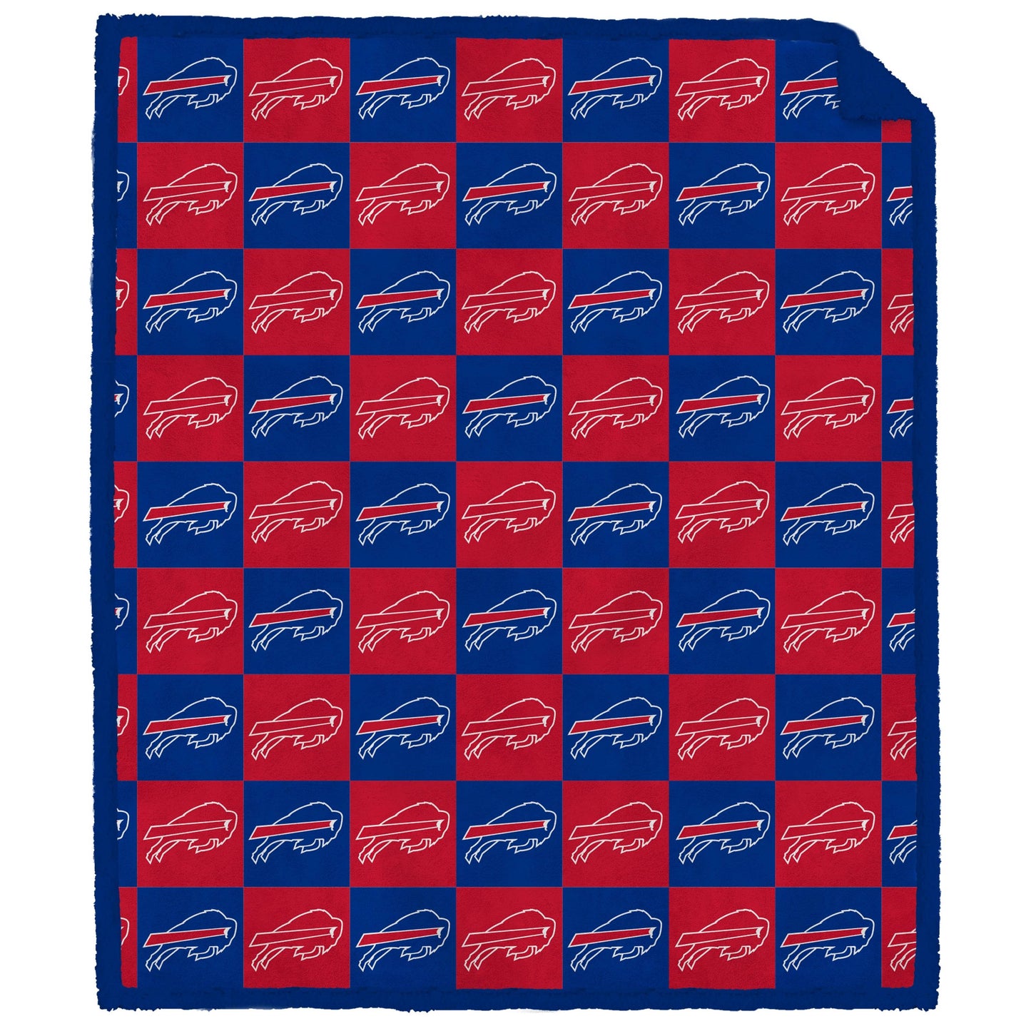 NFL Tonal Logo Box Ultra Cozy Team Color 60x70 Sherpa Blanket