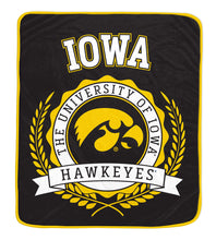 Load image into Gallery viewer, NCAA University Crest 50x60 Ultra Soft Blanket
