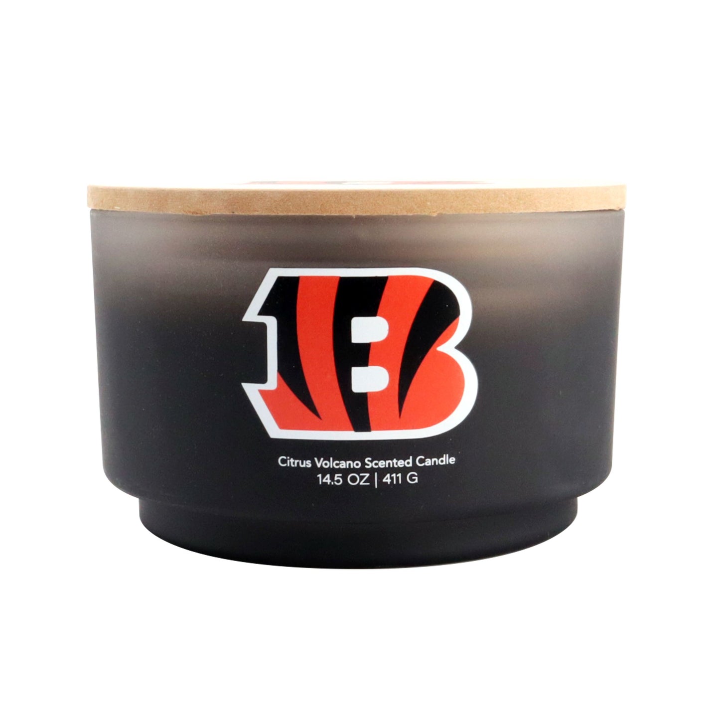 NFL Glass Gradient 14.5 oz Candle Print Wood Top