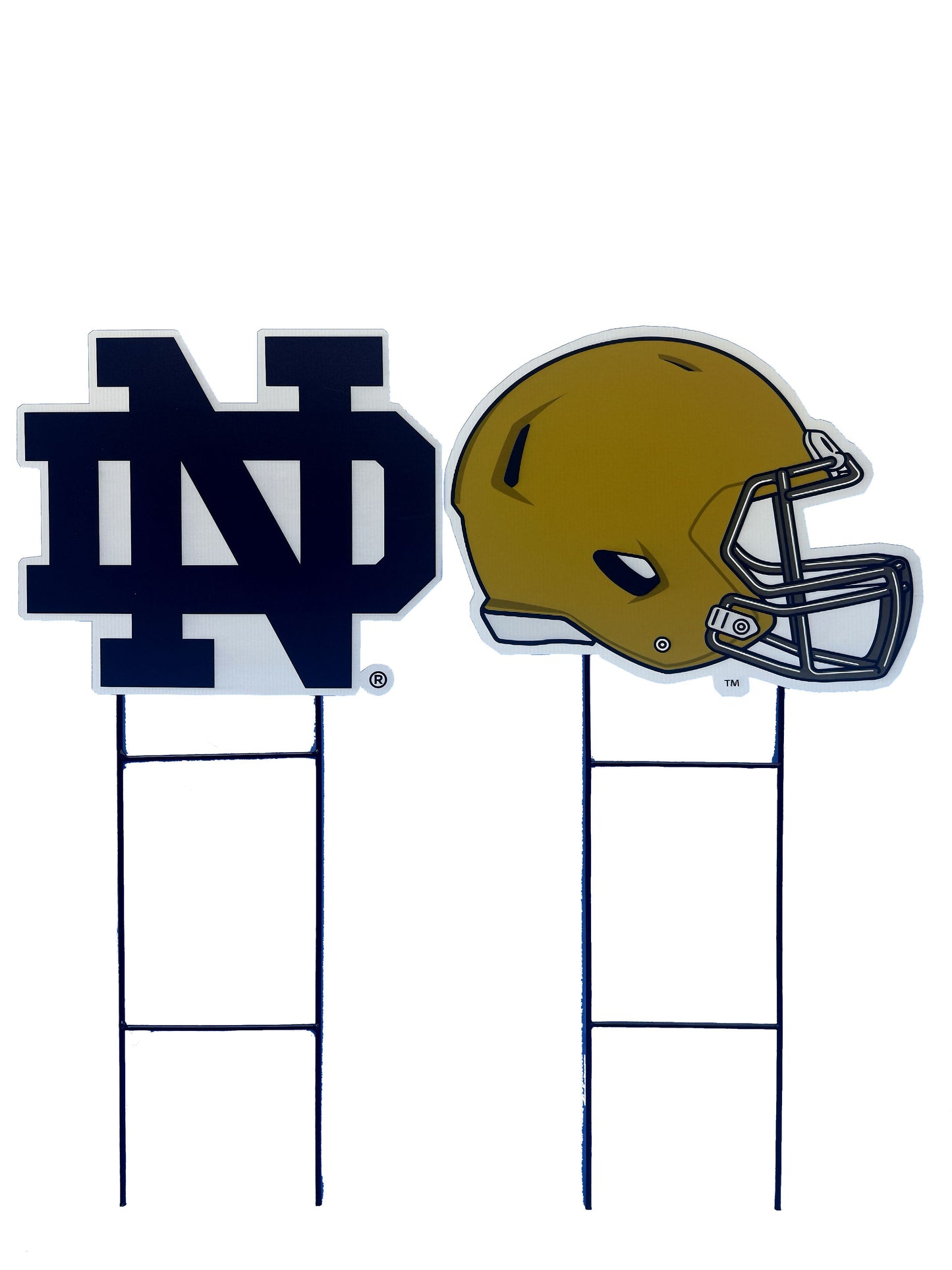 NCAA Logo and Helmet 2 Pack Yard Sign Set