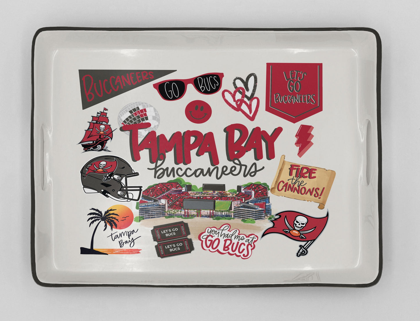 NFL Loco Fan Large Serving Tray w/Handles