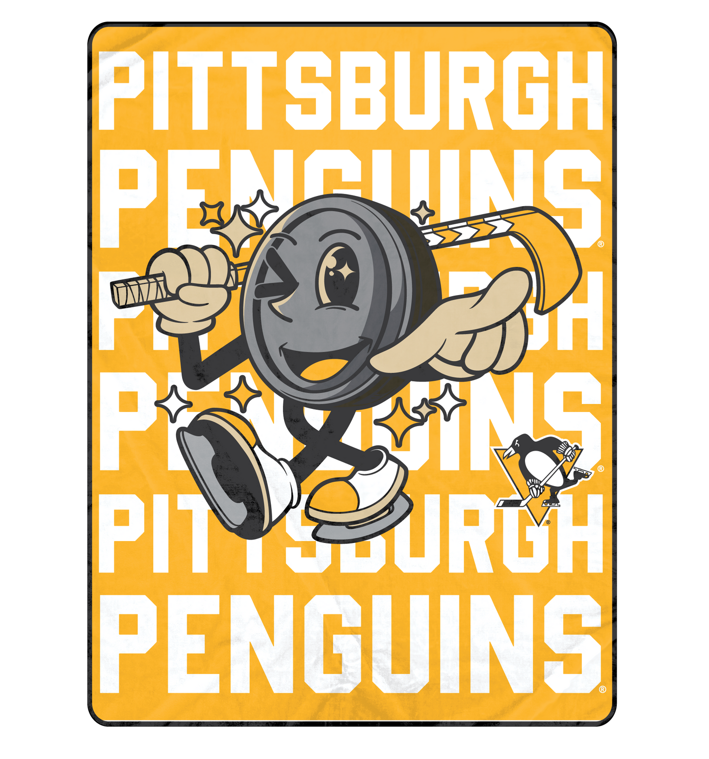 NHL Cartoon Puck Ultra Soft 60x80 Blanket