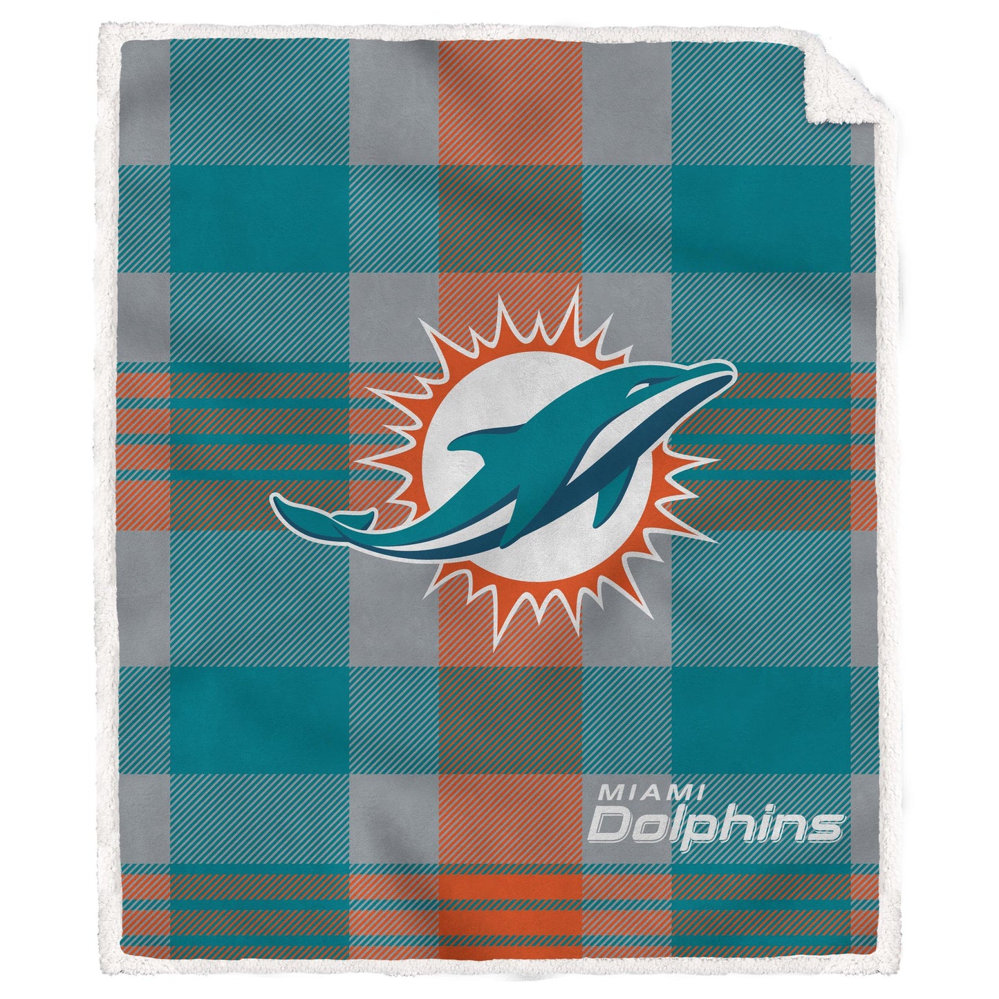 NFL Plaid Steel Royal Plush Sherpa 60x70 Blanket
