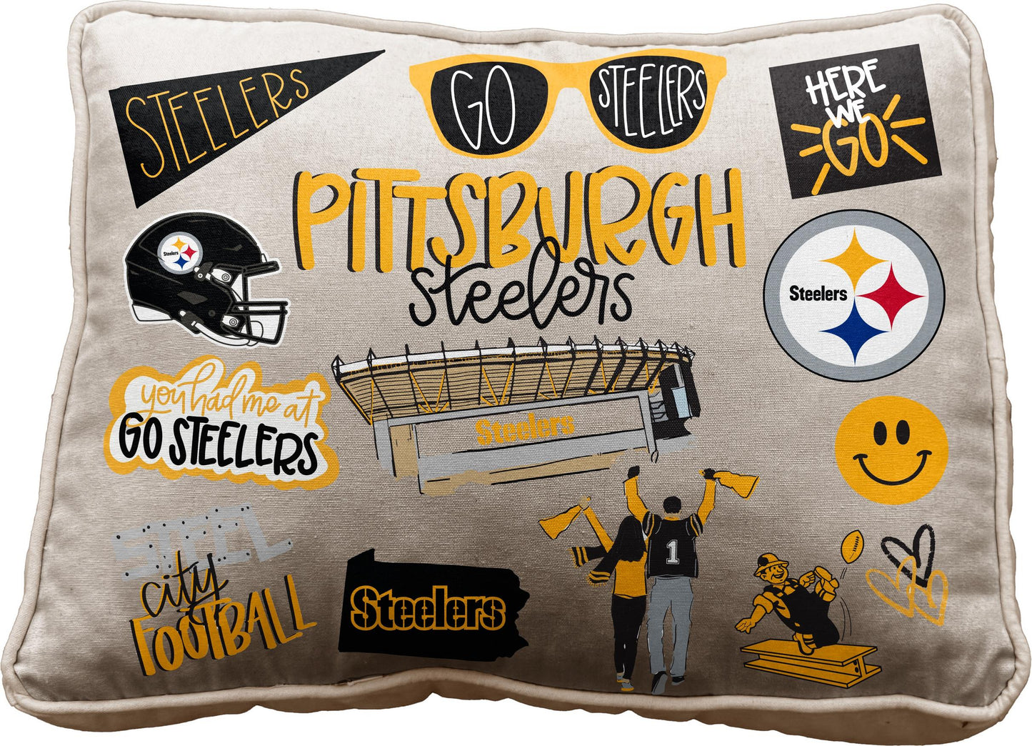 NFL Loco Fan Canvas Décor Pillow