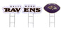 NFL Wordmark & Football 3 Pack Yard Sign Set