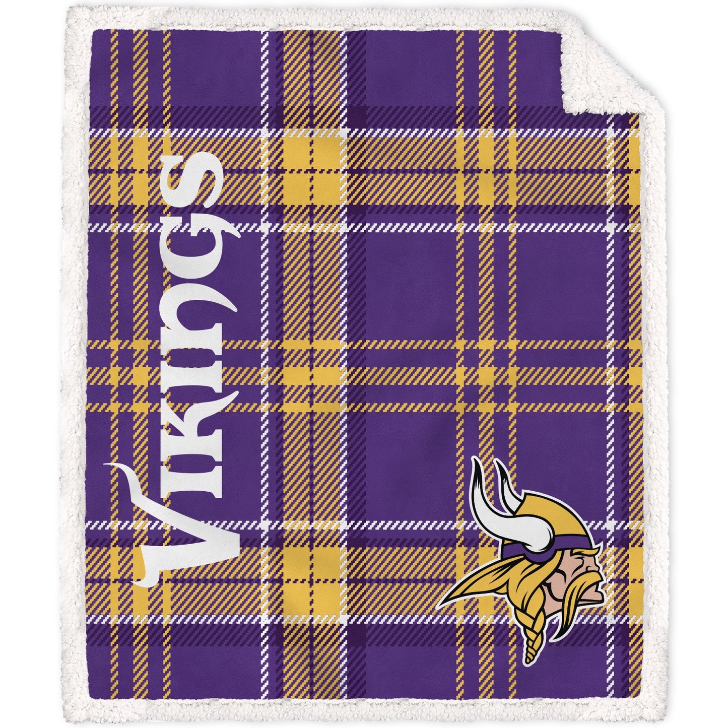 NFL Playmaker Plaid Ultra Cozy Sherpa Throw