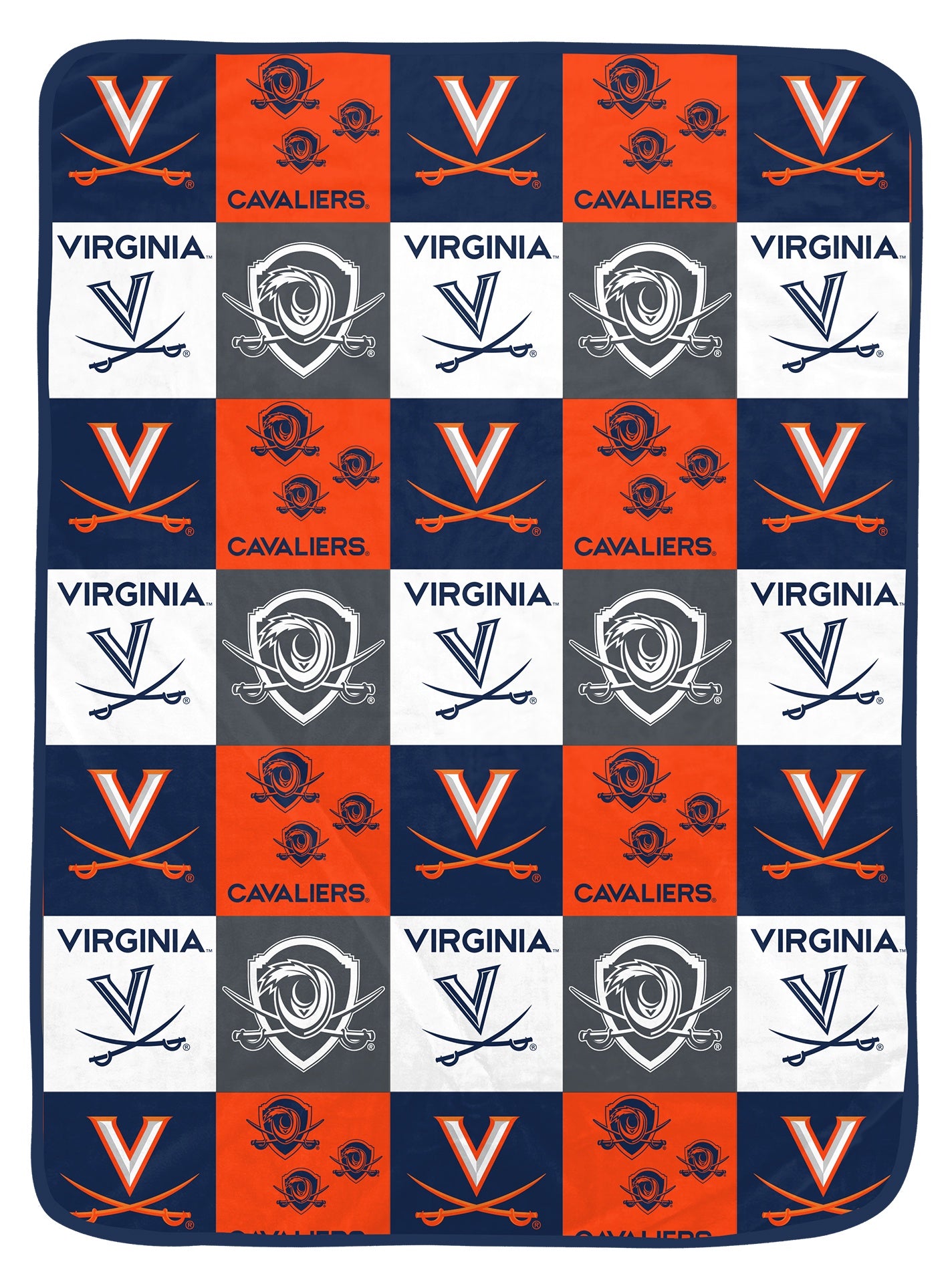NCAA Graphic Grid 66x95 Oversized Blanket
