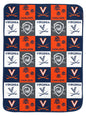 NCAA Graphic Grid 66x95 Oversized Blanket