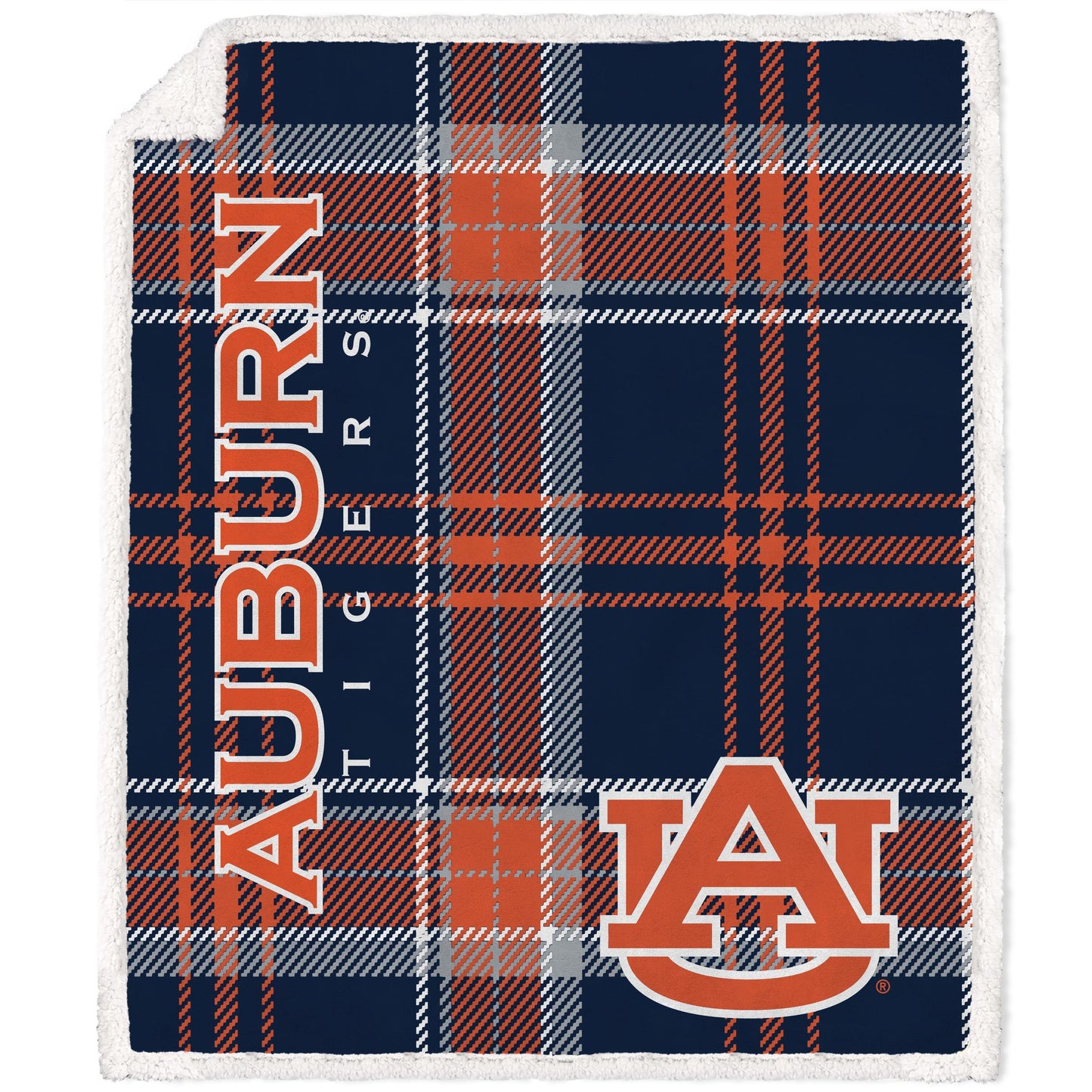 NCAA Playmaker Plaid Ultra Cozy Sherpa Throw