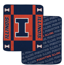 Load image into Gallery viewer, NCAA Reverse Block Double Sided 60x70 Ultra Cozy Blanket
