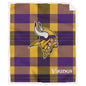 NFL Plaid Steel Royal Plush Sherpa 60x70 Blanket