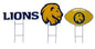 NCAA Wordmark & Football 3 Pack Yard Sign Set