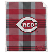 Load image into Gallery viewer, MLB Plaid Steel Royal Plush Sherpa 60x70 Blanket
