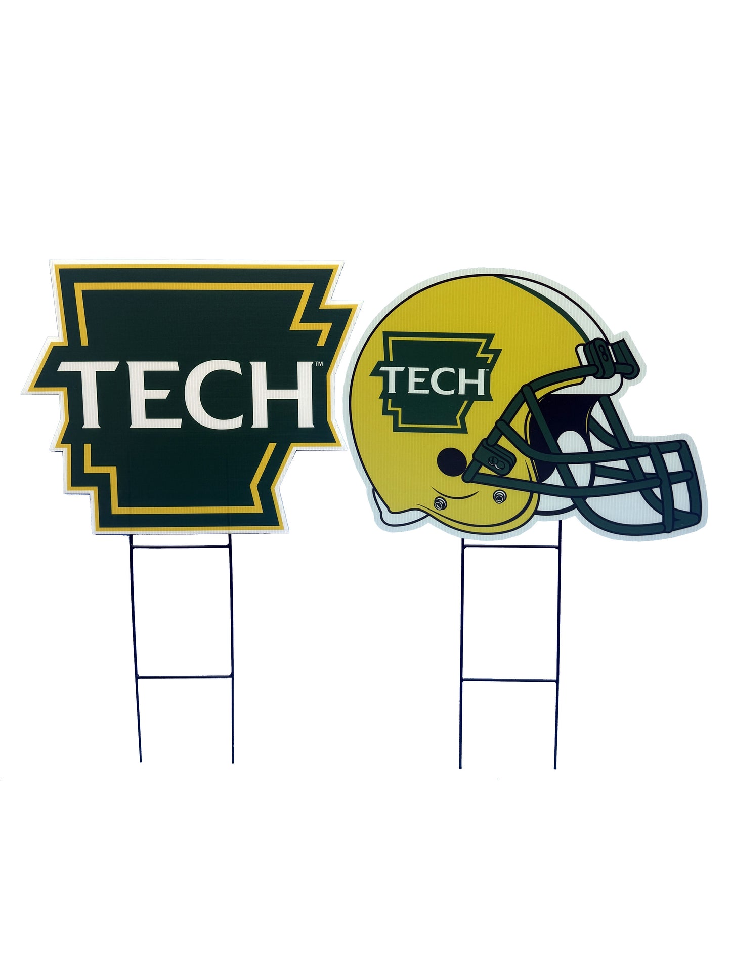 NCAA Logo and Helmet 2 Pack Yard Sign Set