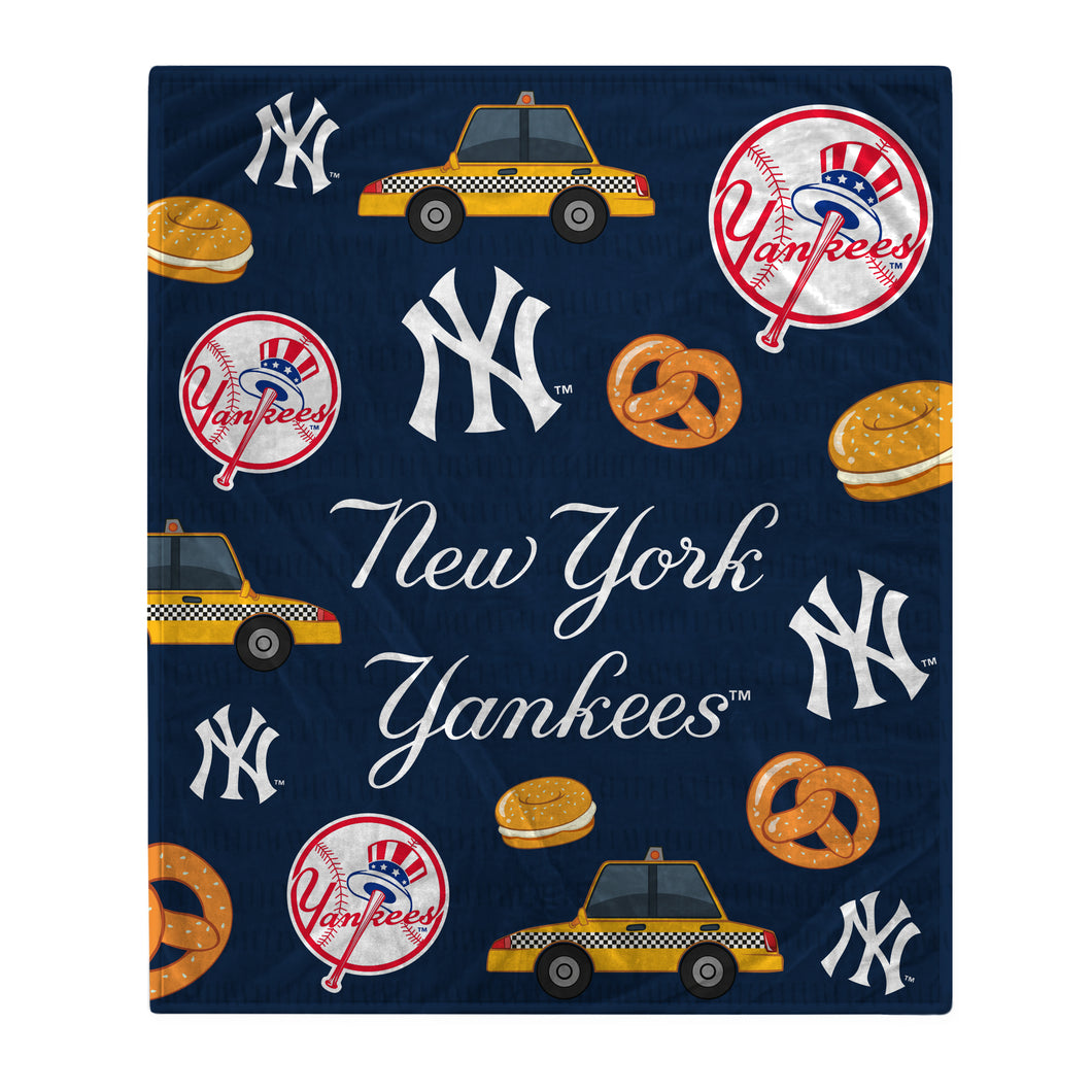 New York Yankees Hometown Logos Blanket
