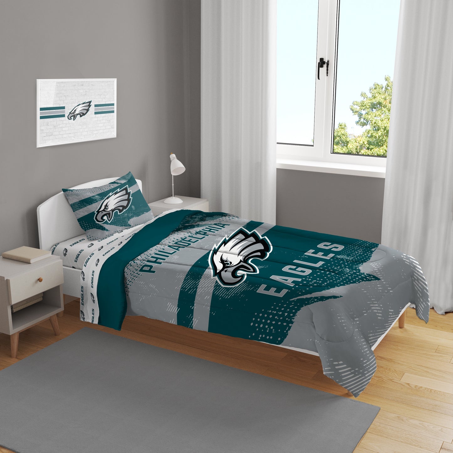 NFL Slanted Stripe 4 PC Twin Bed in a Bag