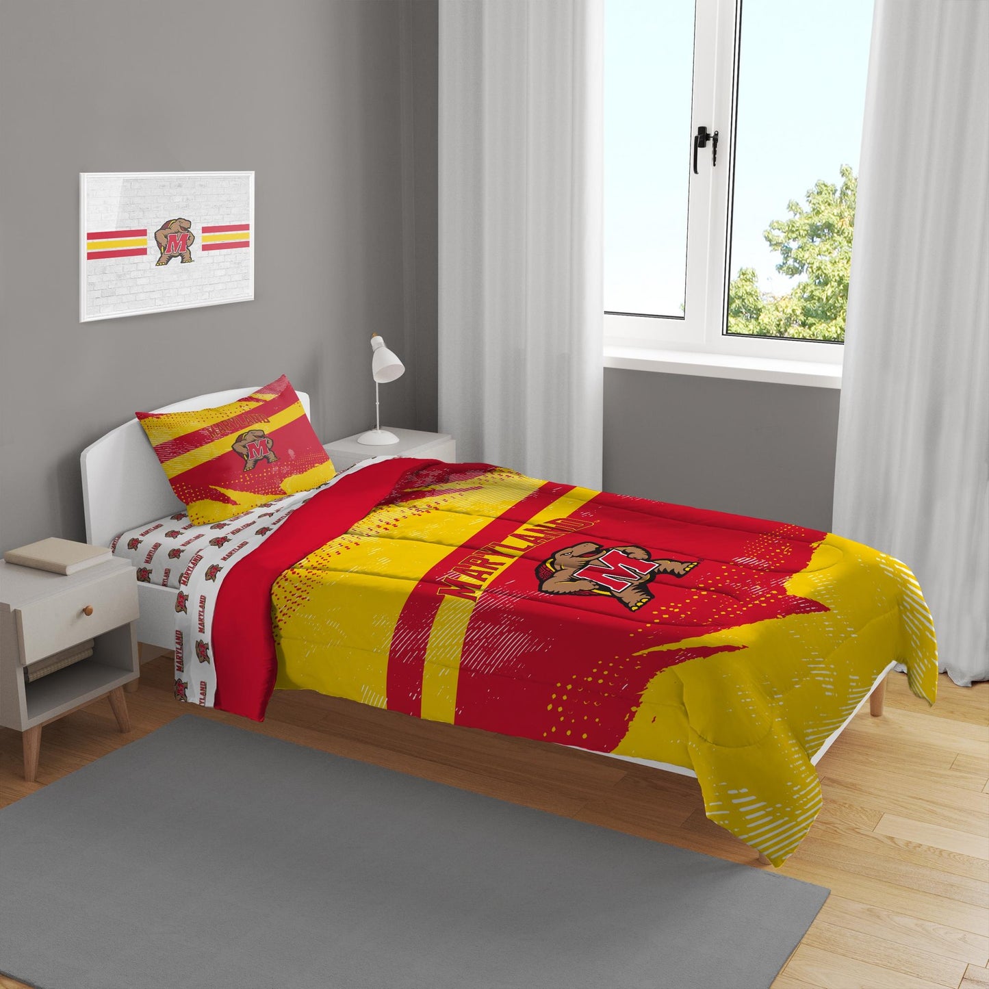 NCAA Slanted Stripe 4 PC Twin Bed in a Bag