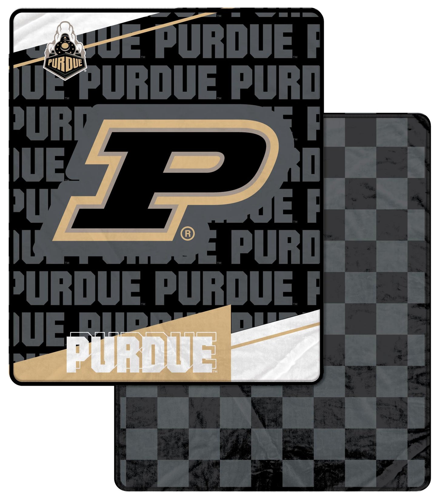 NCAA Diagonal Ghost Checker 60x70 Blanket