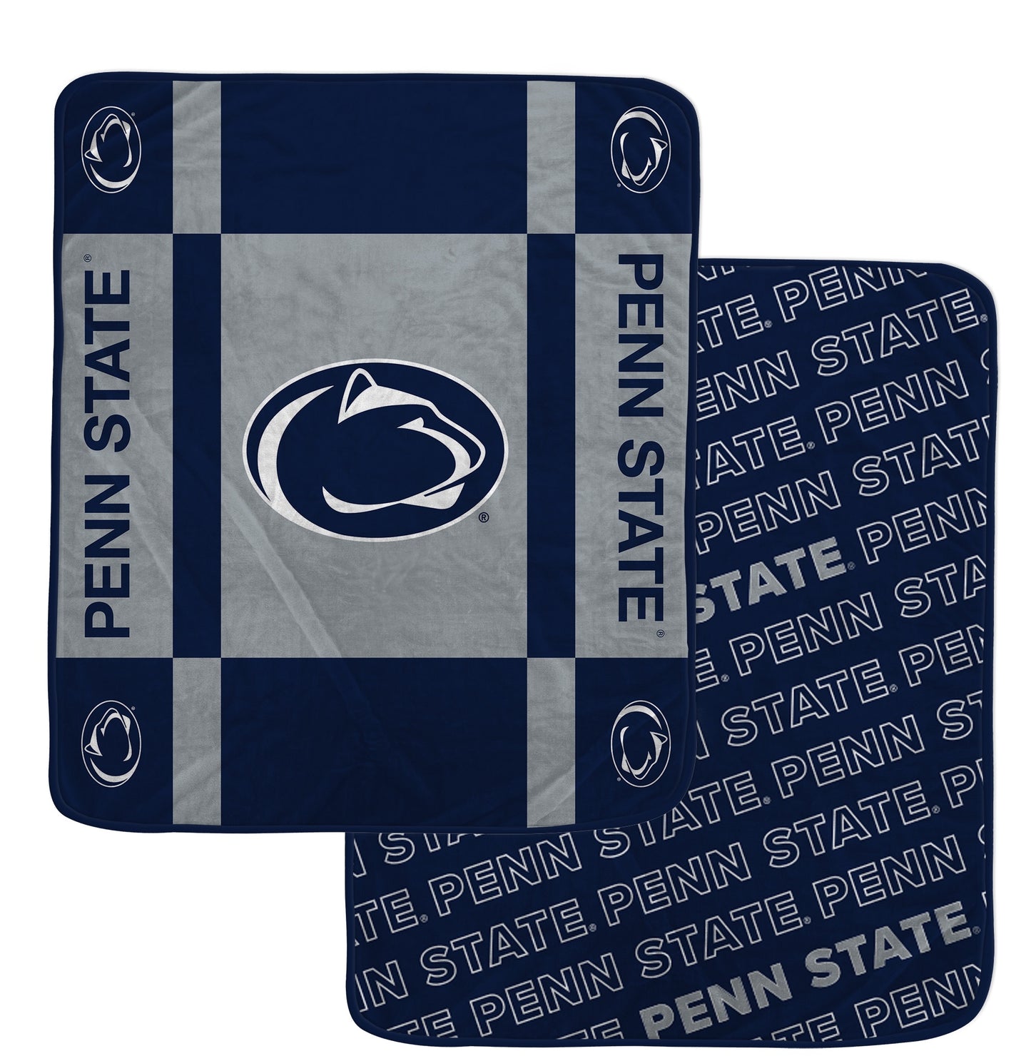 NCAA Reverse Block Double Sided 60x70 Ultra Cozy Blanket