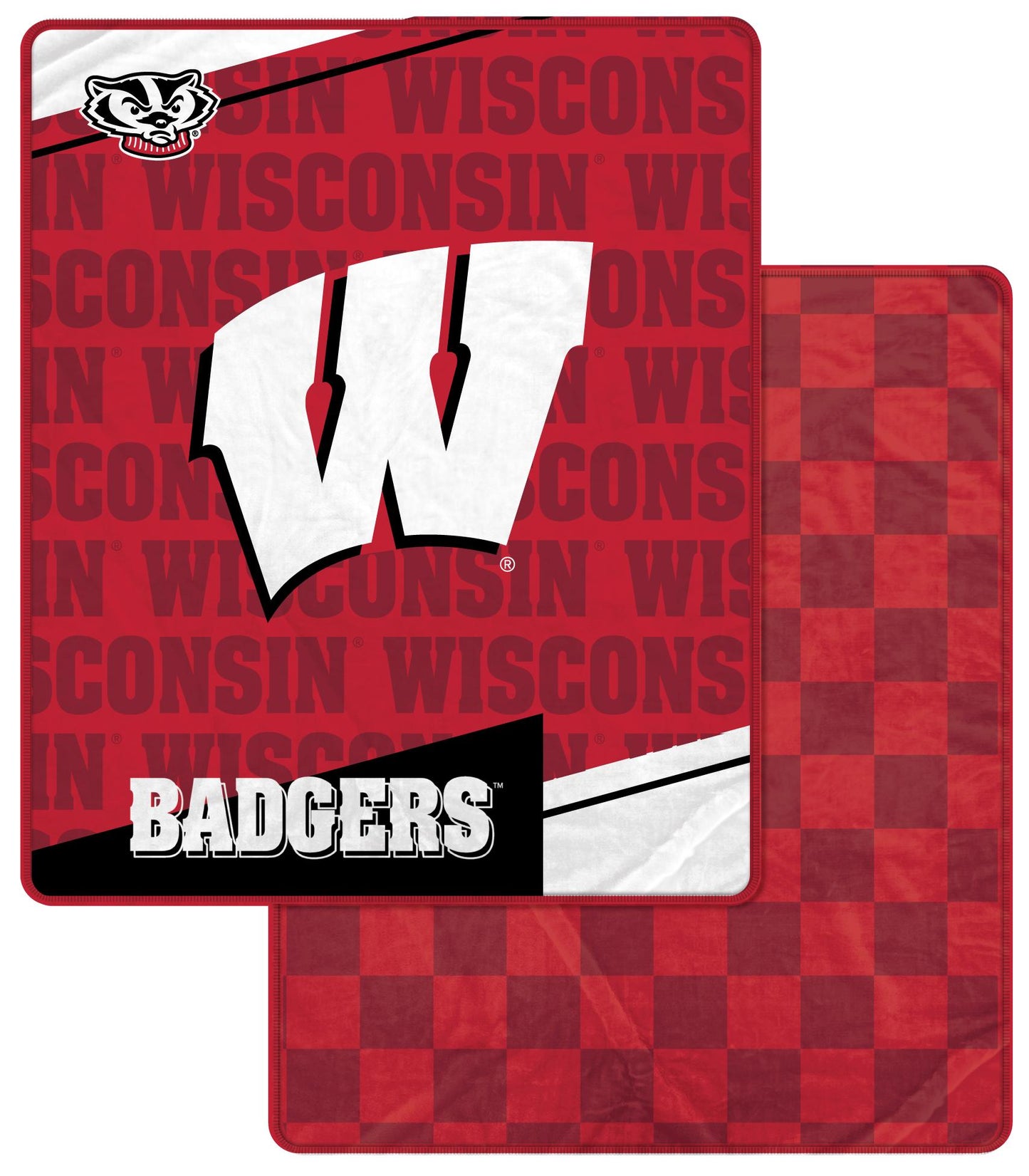NCAA Diagonal Ghost Checker 60x70 Blanket