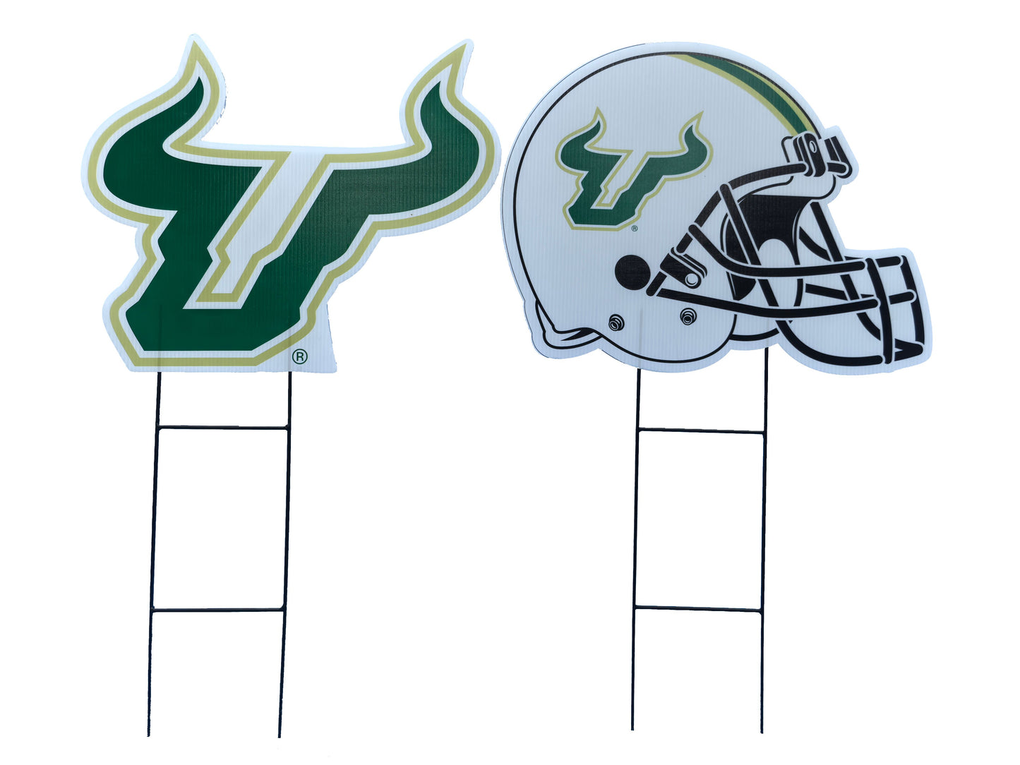 NCAA Logo and Helmet 2 Pack Yard Sign Set