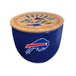 NFL Script Circle Wood Top Ceramic Candle