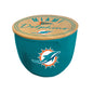 NFL Script Circle Wood Top Ceramic Candle