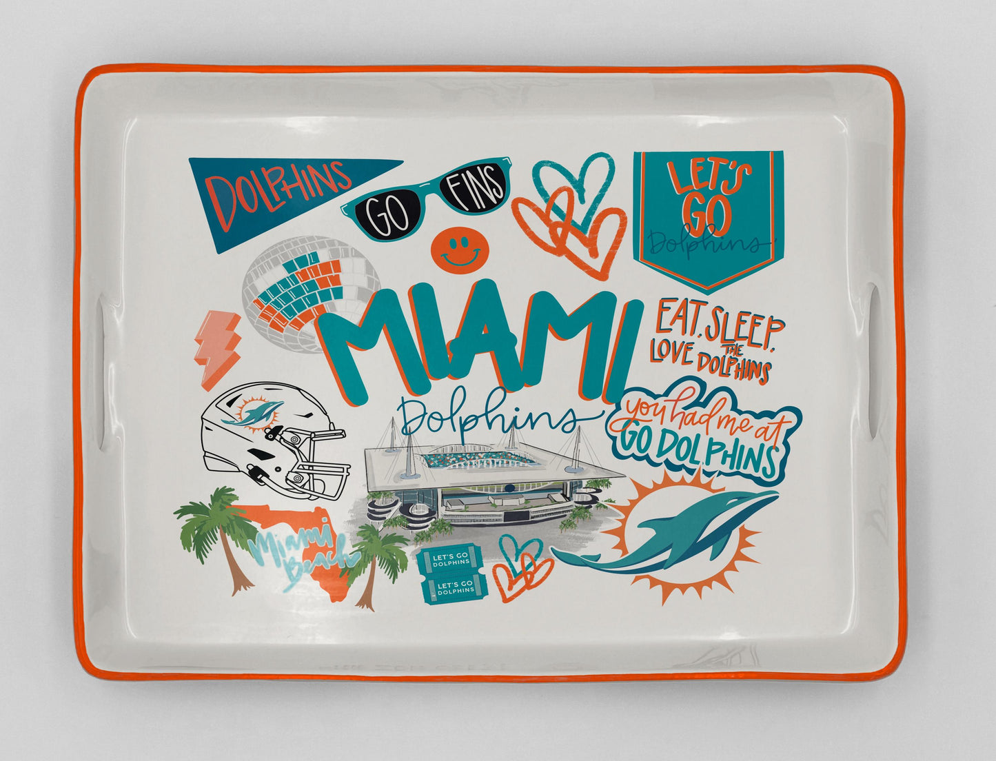 NFL Loco Fan Large Serving Tray w/Handles