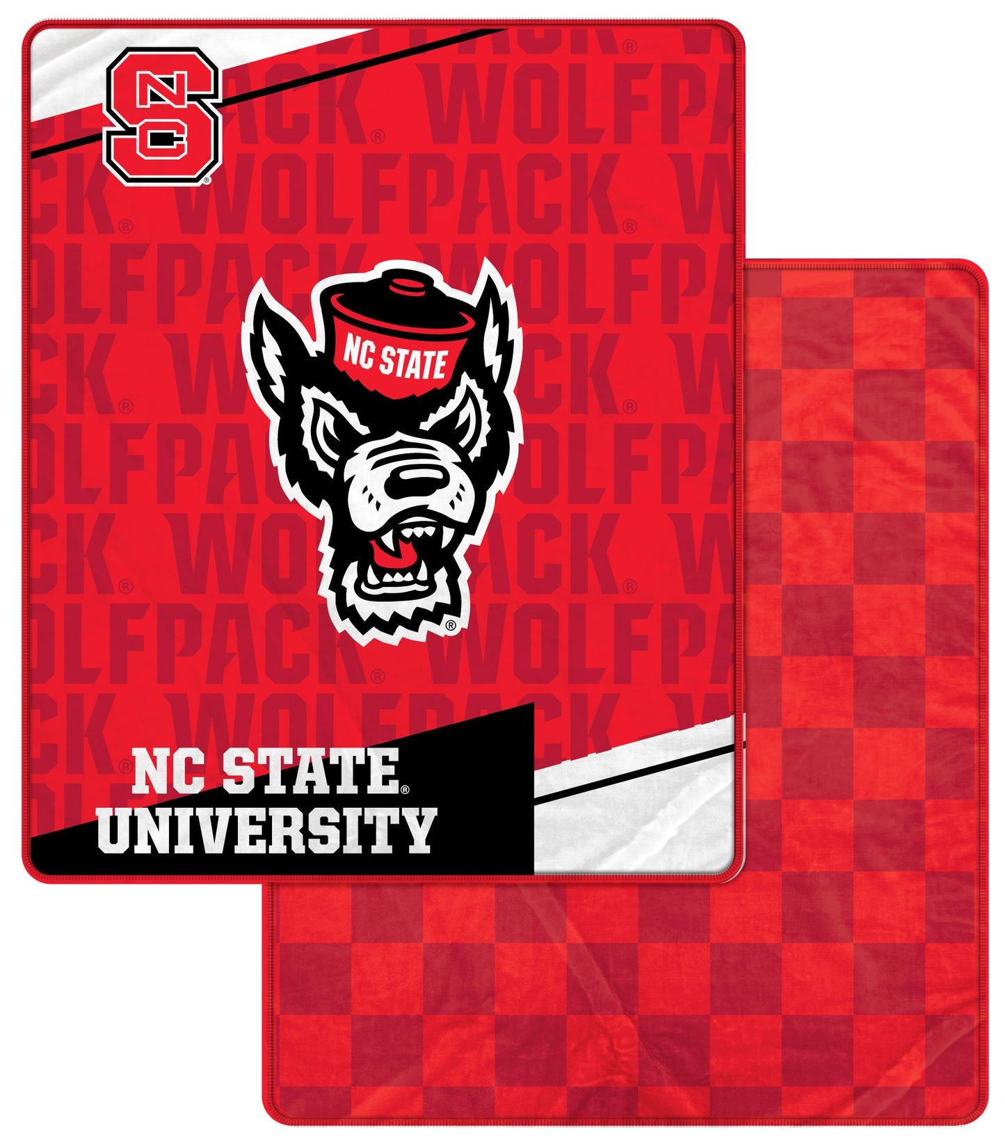 NCAA Diagonal Ghost Checker 60x70 Blanket
