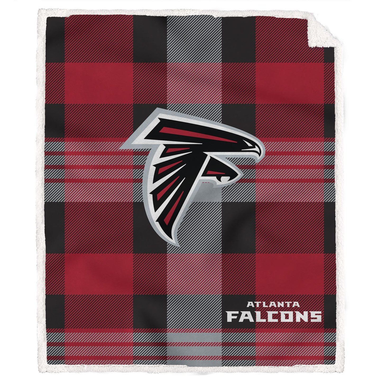 NFL Plaid Steel Royal Plush Sherpa 60x70 Blanket
