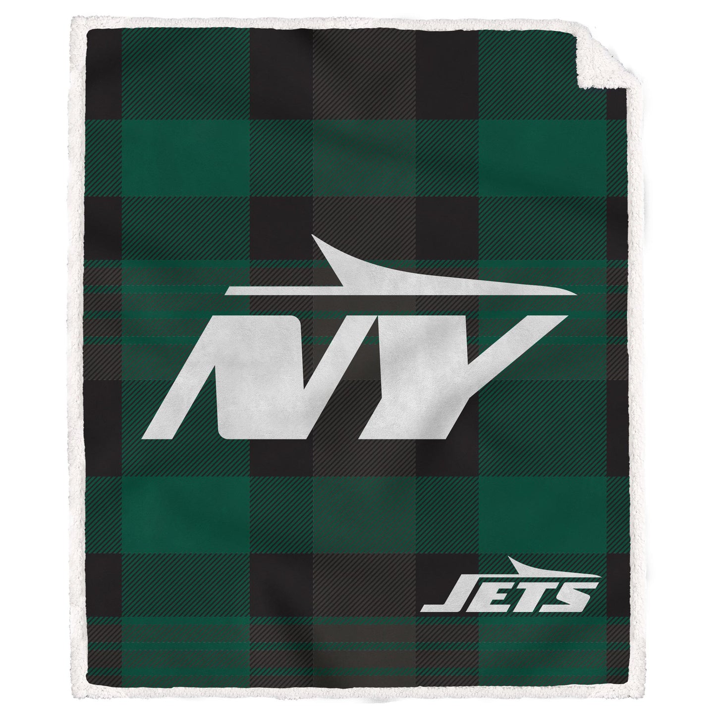 NFL Plaid Steel Royal Plush Sherpa 60x70 Blanket