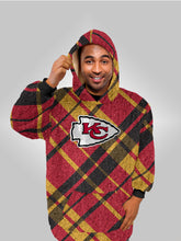 Load image into Gallery viewer, NFL Digital Dash Sherpa Hooded Fan Cape
