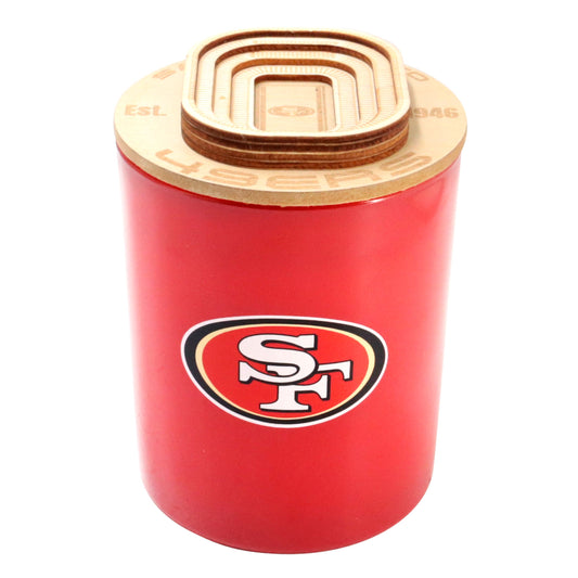 NFL Stadium Wood Top Glass Candle
