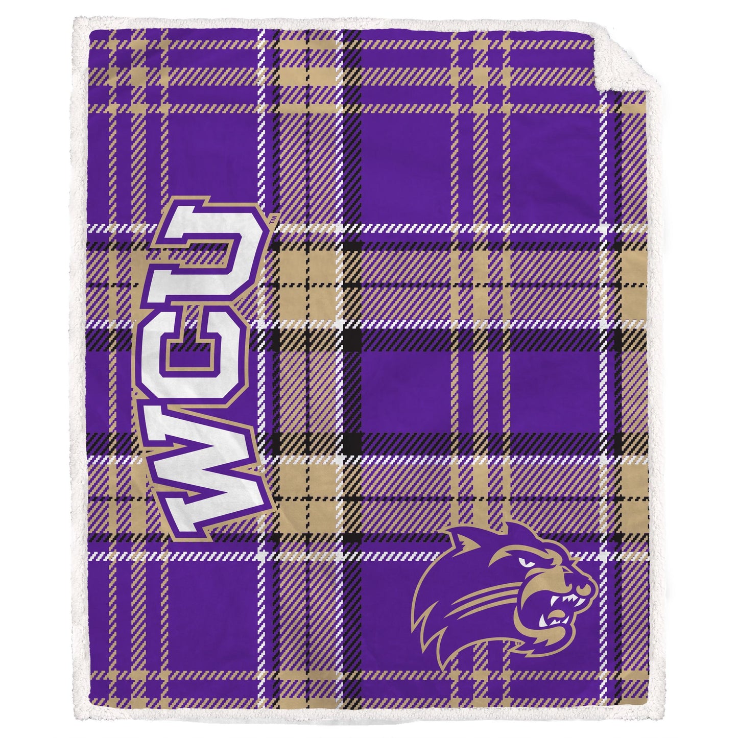 NCAA Playmaker Plaid Ultra Cozy Sherpa Throw