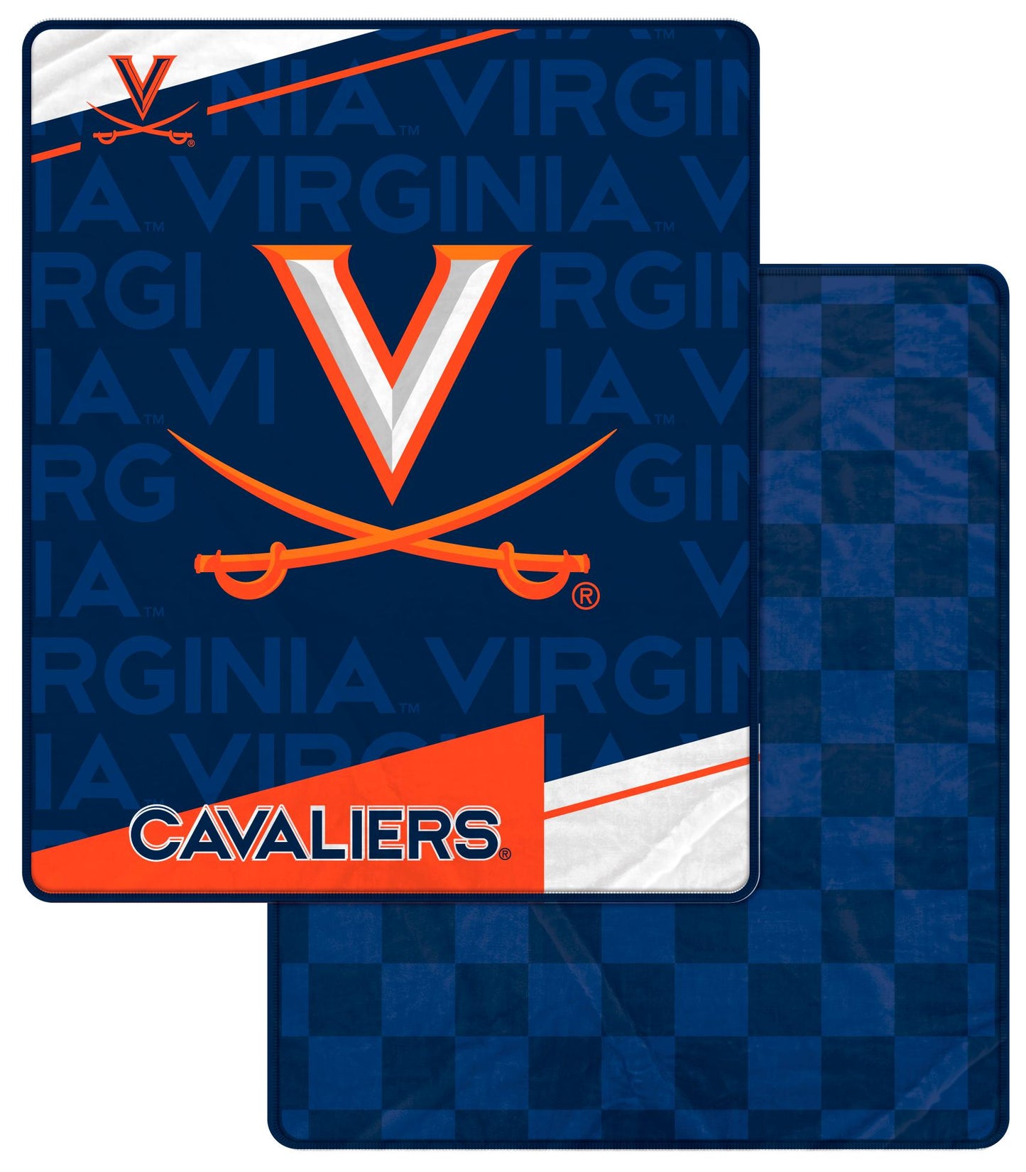 NCAA Diagonal Ghost Checker 60x70 Blanket