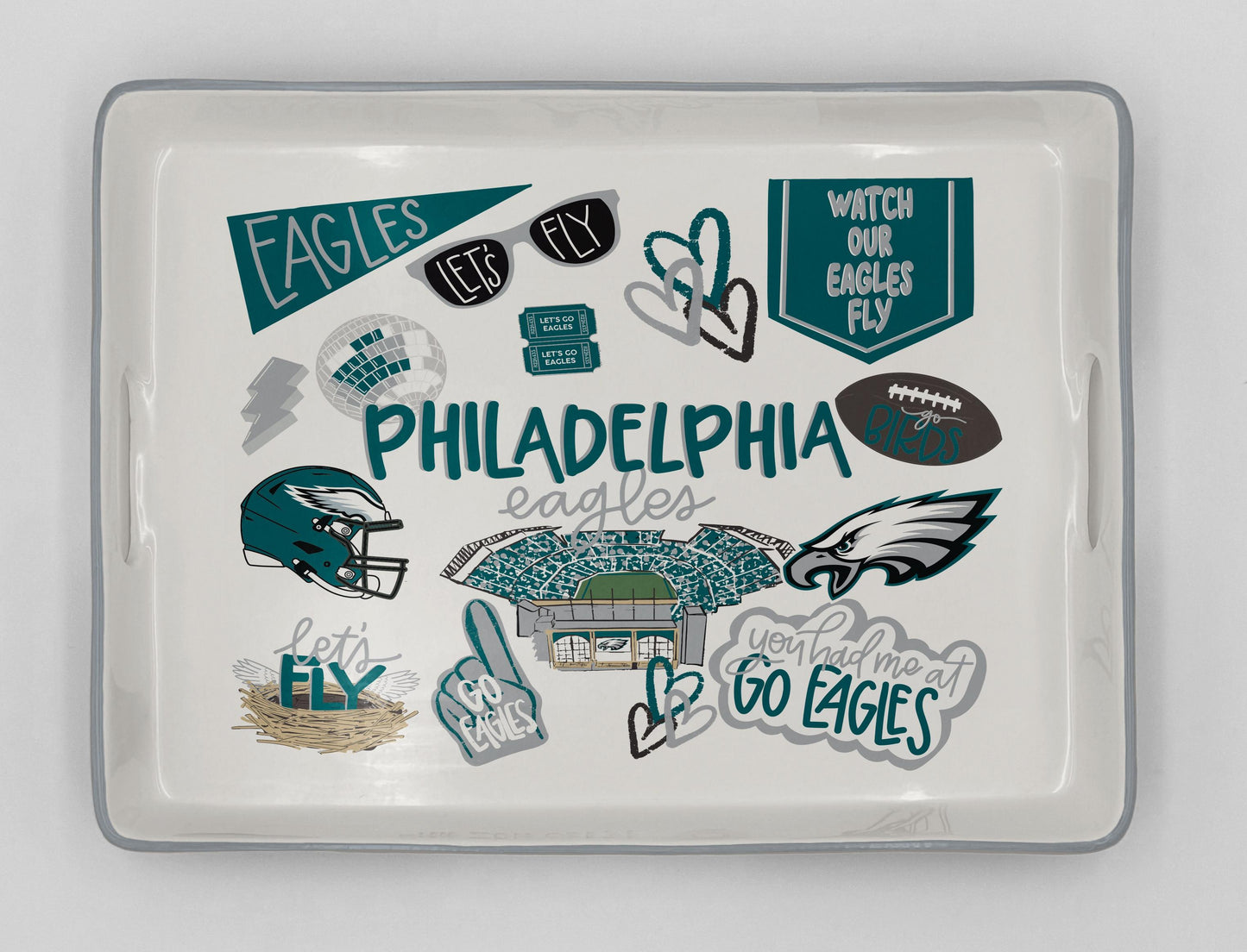 NFL Loco Fan Large Serving Tray w/Handles