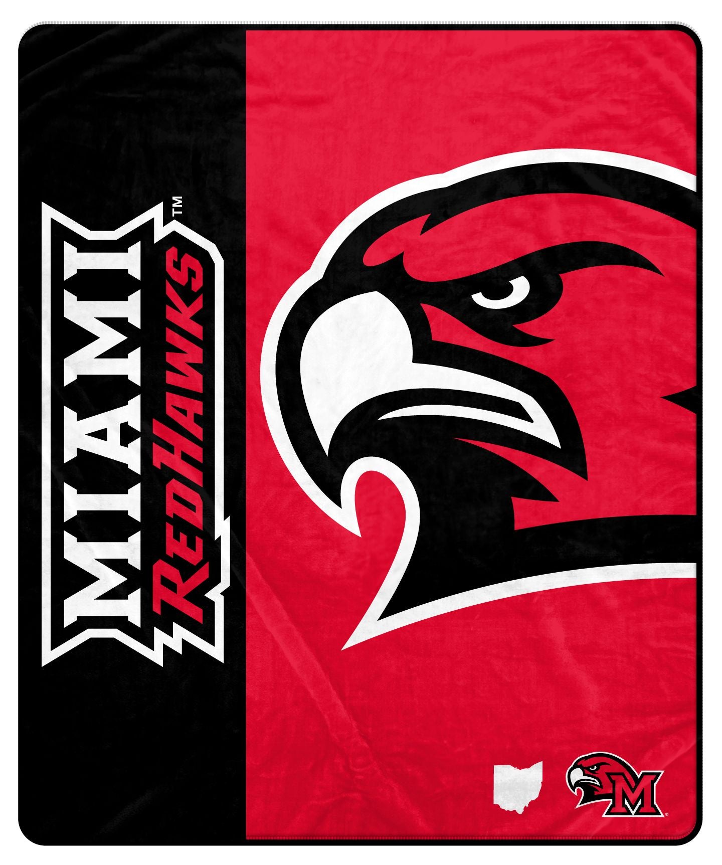 NCAA Endzone Ultra Soft Tailgate Throw