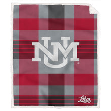 Load image into Gallery viewer, NCAA Plaid Steel Royal Plush Sherpa 60x70 Blanket
