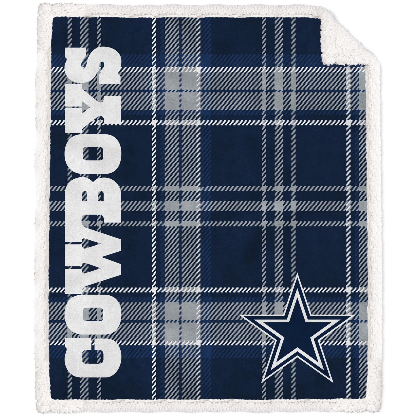 NFL Playmaker Plaid Ultra Cozy Sherpa Throw