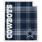 NFL Playmaker Plaid Ultra Cozy Sherpa Throw