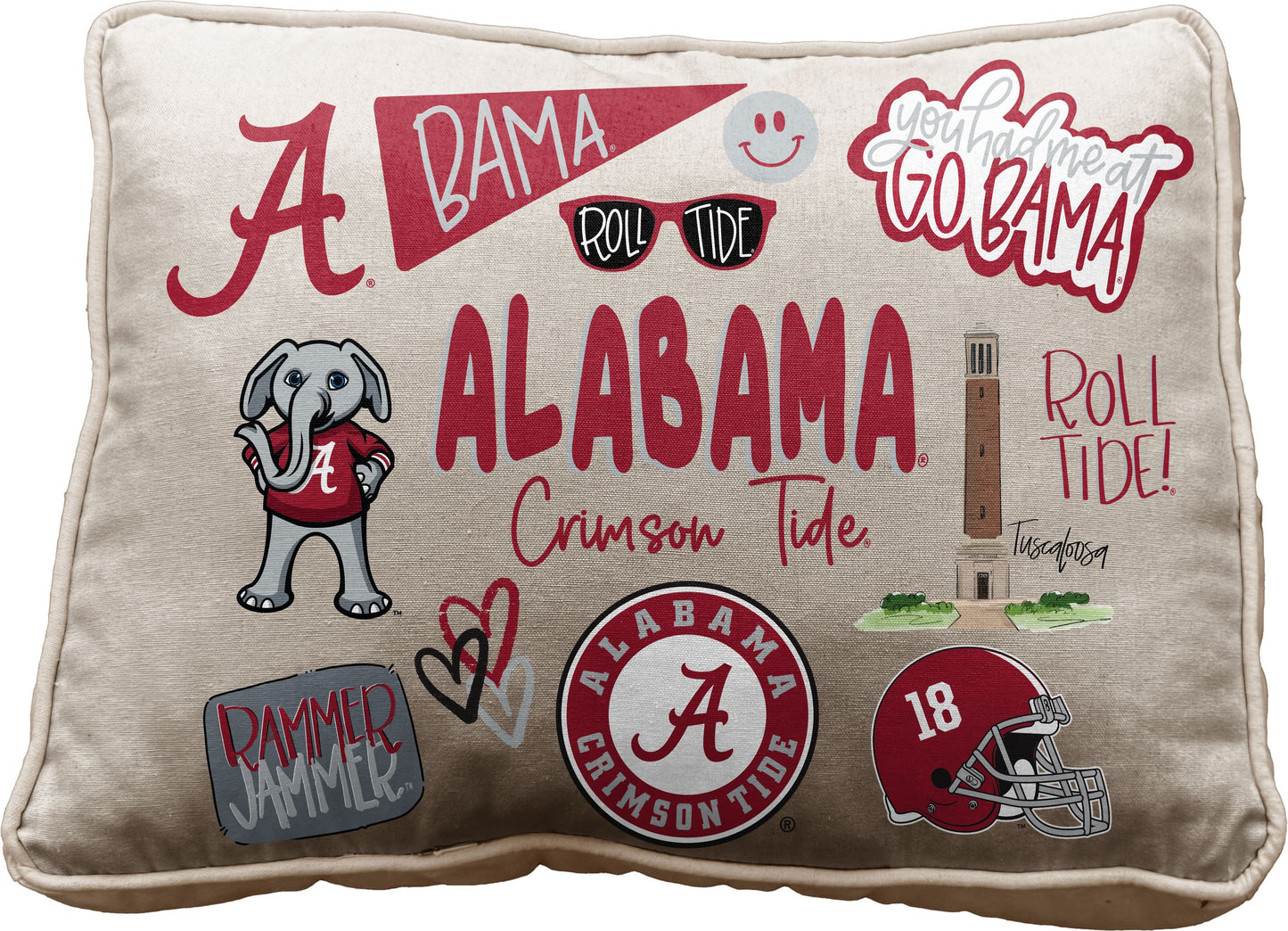 NCAA Loco Fan Canvas Décor Pillow