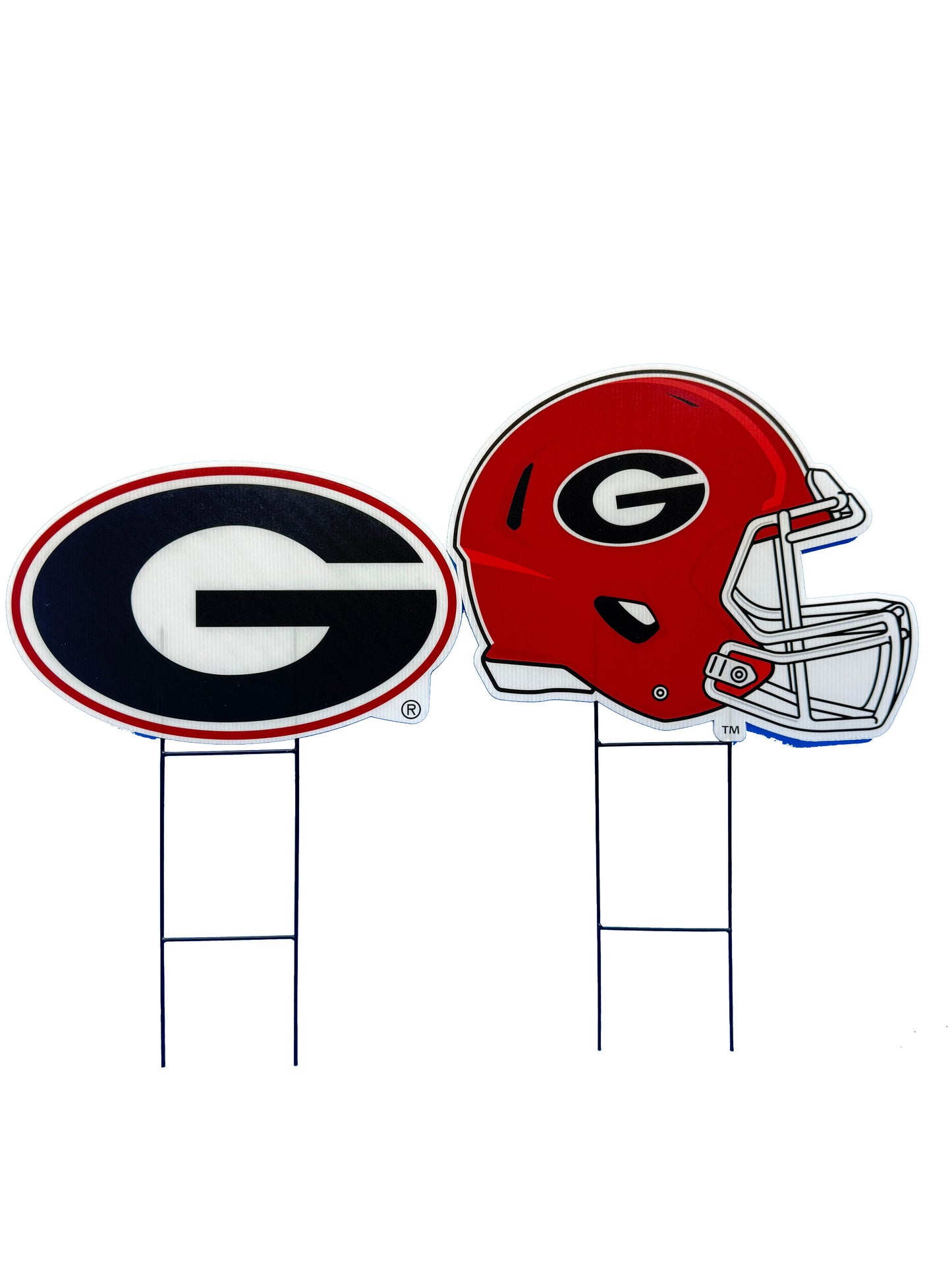 NCAA Logo and Helmet 2 Pack Yard Sign Set