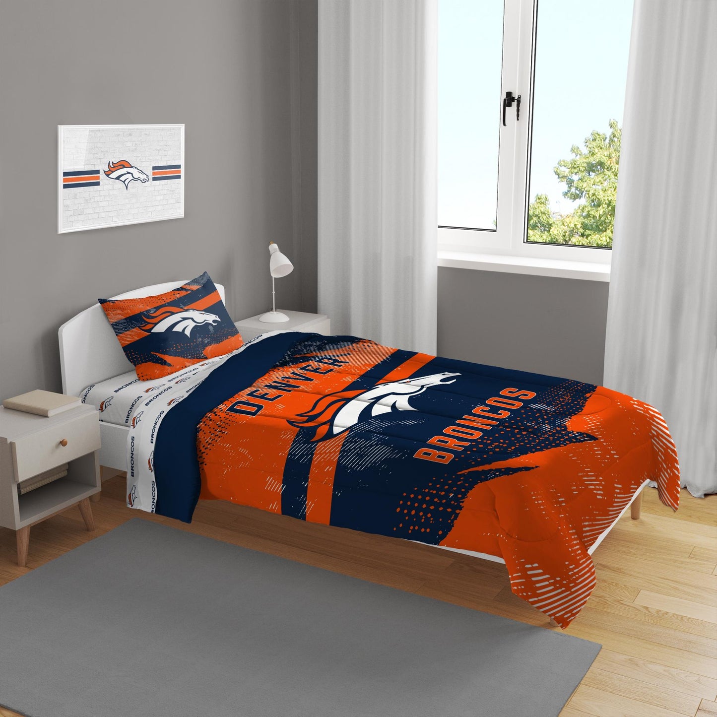 NFL Slanted Stripe 4 PC Twin Bed in a Bag