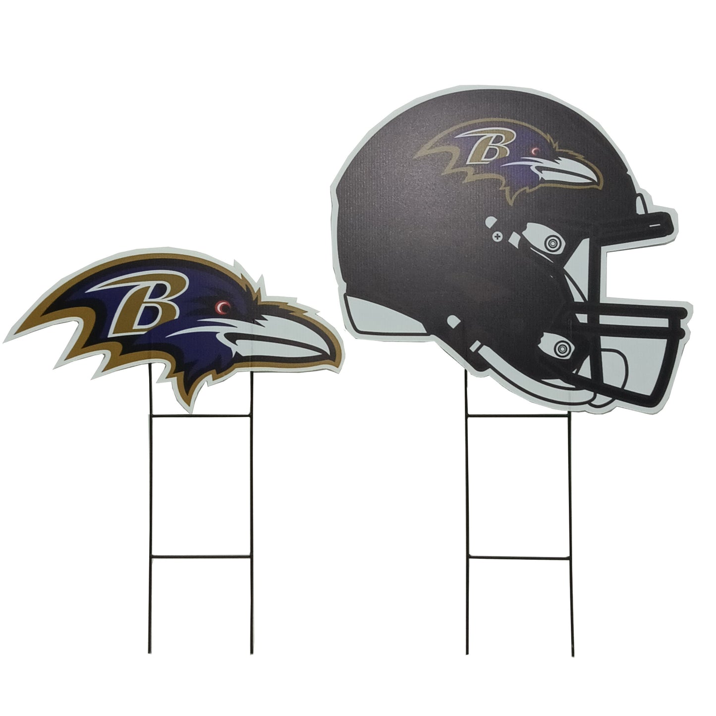 NFL Logo and Helmet 2 Pack Yard Sign Set