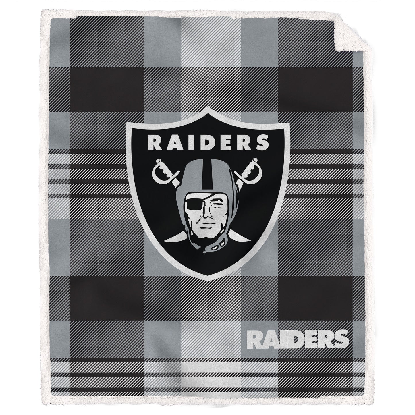 NFL Plaid Steel Royal Plush Sherpa 60x70 Blanket