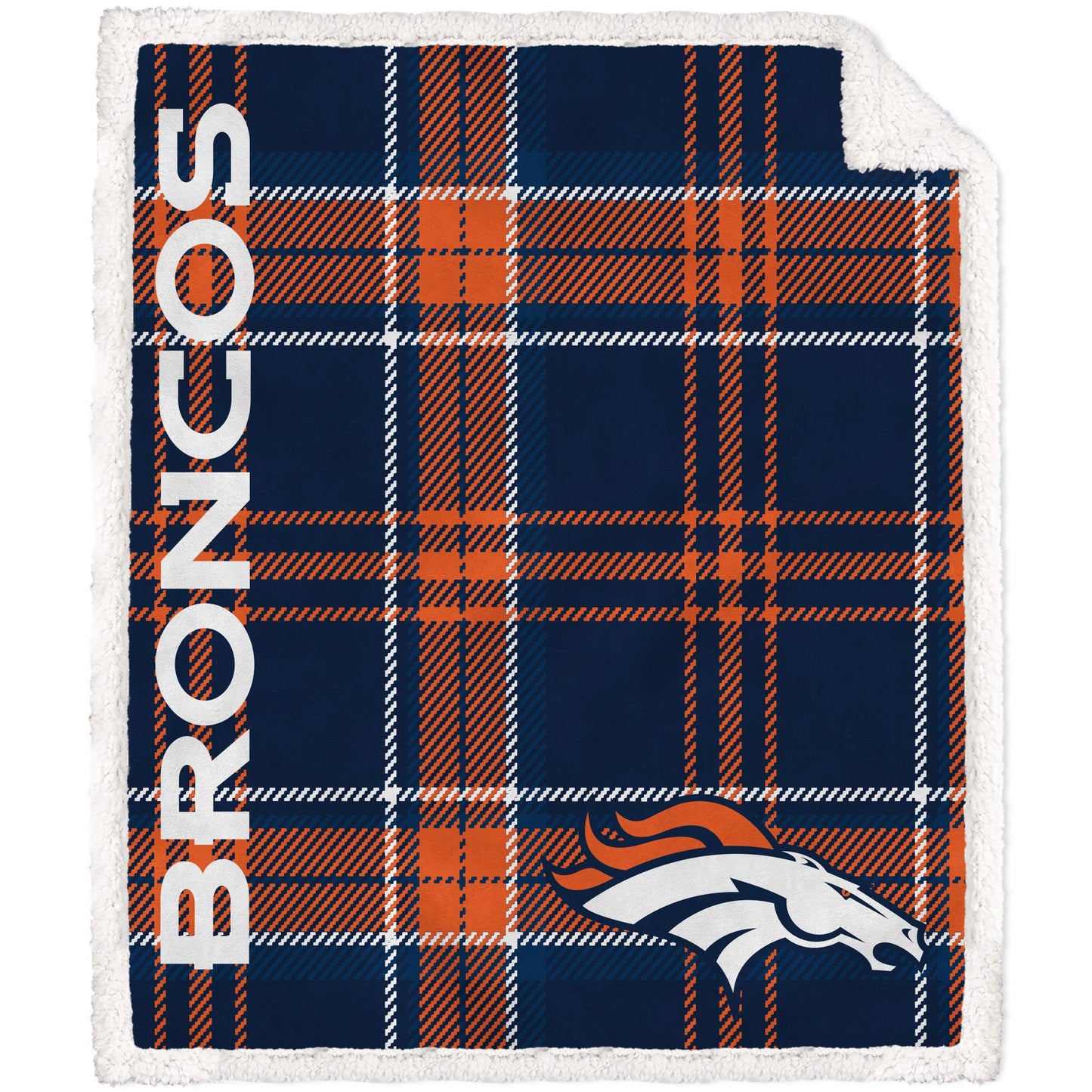 NFL Playmaker Plaid Ultra Cozy Sherpa Throw