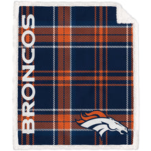 Load image into Gallery viewer, NFL Playmaker Plaid Ultra Cozy Sherpa Throw
